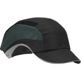 Pip Industries 282-AES150-11 HardCap Aerolite Lightweight Baseball Style Bump Cap HDPE Liner and Adj. Back, Short Brim, Black image.