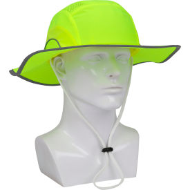 Pip Industries 282-AFB375-LY HardCap Ranger Style Bump Cap HDPE Protective Liner, Adjustable Back and Chin Strap, Hi-Vis Yellow image.
