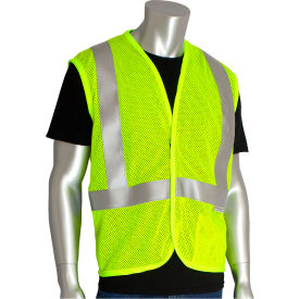AR/FR Class 2 High Visibility Mesh Vest, S, Lime Yellow view 2