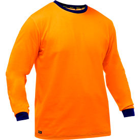 Men's Non-ANSI Long Sleeve Shirt, L, Hi-Vis Orange view 2