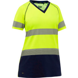 Pip Industries 312W1118T-YN/2X Pip Global Bisley® Womens Short Sleeve T-Shirt, Class 2, 2XL, Hi-Vis Yellow image.