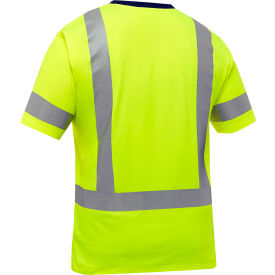 Men's Short Sleeve T-Shirt, Class 3, 3XL, Hi-Vis Yellow view 2