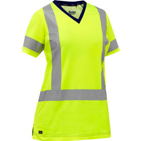 Pip Industries 313W1118H-Y/2X Bisley® Womens Short Sleeve T-Shirt, Class 2, 2XL, Hi-Vis Yellow image.
