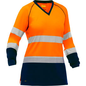 Pip Industries 313W6118T-ON/2X Pip Global Bisley® Womens Long Sleeve Shirt, Class 3, 2XL, Hi-Vis Orange image.
