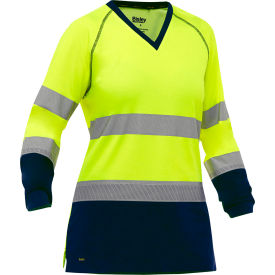 Pip Industries 313W6118T-YN/2X Pip Global Bisley® Womens Long Sleeve Shirt, Class 3, 2XL, Hi-Vis Yellow image.
