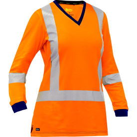 Pip Industries 313W6118X-O/S Pip Global Bisley® X- Back Womens Long Sleeve Shirt, Class 3, S, Hi-Vis Orange image.