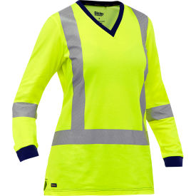 Pip Industries 313W6118X-Y/2X Pip Global Bisley® X- Back Womens Long Sleeve Shirt, Class 3, 2XL, Hi-Vis Yellow image.
