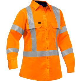 Pip Industries 313W6490X-O/2X Pip Global Bisley® X-Back Airflow™ Womens Long Sleeve Shirt, Class 3, 2XL, Hi-Vis Orange image.
