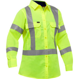 Pip Industries 313W6490X-Y/2X Pip Global Bisley® X-Back Airflow™ Womens Long Sleeve Shirt, Class 3, 2XL, Hi-Vis Yellow image.
