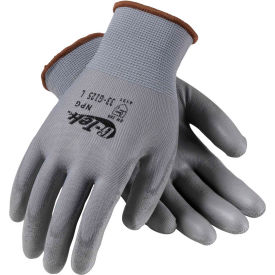PIP 33-G125/XL G-Tek GP General Duty Nylon Glove, Polyurethane Coated, Gray, XL