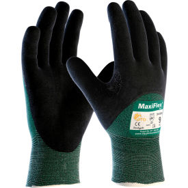 Pip Industries 34-8753/L MaxiFlex Cut Seamless Knit Engineered Yarn Glove Nitrile Coated MicroFoam Grip, Large, Grn, 12 Pairs image.