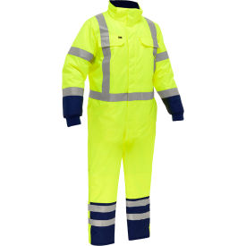 Insulated Freezer Coverall, L, Hi-Vis Yellow view 2