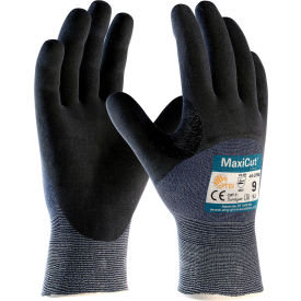 MaxiCut Ultra Seamless Knit Yarn Glove Nitrile Coated Grip on Palm, Fingers & Knuckles, XL, 12pk