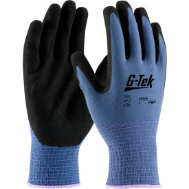 PIP G-Tek 34-500 12 Pairs Nitrile MicroSurface Nylon Grip Gloves Large 