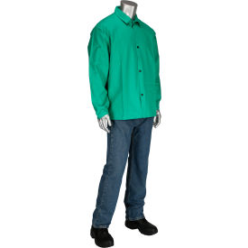 Pip Industries 7040/2XL Ironcat® 30" FR Twill Cotton Jacket, 9oz, Green, 2XL image.