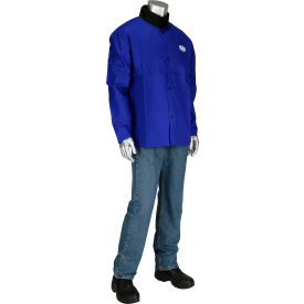 Pip Industries 7050RB/2XL Ironcat® 9oz 30" Sateen Cotton Jacket, Royal Blue, 2XL image.