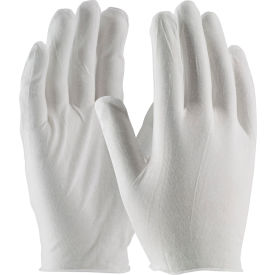 Pip Industries 97-500 PIP 97-500 Light Weight Inspection Gloves, Unhemmed, Cotton, Mens, 12 Pairs image.