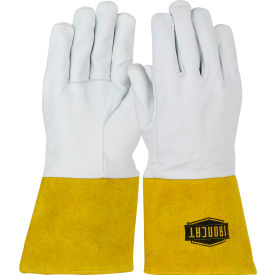 Pip Industries 6141/L Ironcat Premium Top Grain Kidskin TIG Welding Gloves, Pearl, Large, All Leather image.