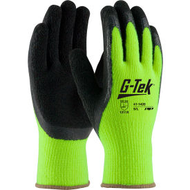Pip Industries 41-1420/M PIP® 41-1420/M PIP® Cold Protect, Insulaedt Hi-Vis Acrylic Terry Glove, Latex Coat, M image.