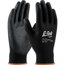 Pip Industries 33-B125/XL PIP® 33-B125/XL G-Tek® GP™ General Duty Nylon Glove, PU Coated, Black, XL, 12 Pairs image.