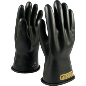 Pip Industries 150-00-11/11 PIP Electrical Rated Gloves, Black, 11", Unlined, Smooth Finish, Beaded, Class 00, Size 11 image.