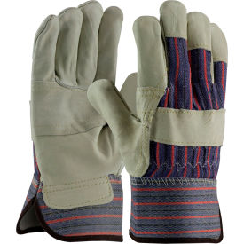 Pip Industries 87-1563P PIP Top Grain Cowhide Leather Palm Gloves, Economy Grade, Reinforced Palm, L image.
