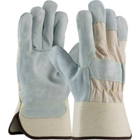 Pip Industries 80-8800/L PIP Heavy Weight Side Split Cowhide Leather Palm Gloves, Knucklestrap, Rubberized, L image.