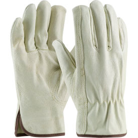 Pip Industries 70-368/L PIP Top Grain Pigskin Drivers Gloves, Premium Grade, Keystone Thumb, L image.
