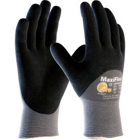 Pip Industries 34-875/L PIP MaxiFlex® II Micro-Foam Nitrile Coated Gloves, Black, L, 12 Pairs image.