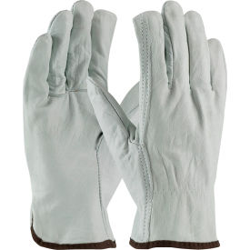 Pip Industries 68-105/M PIP Top Grain Cowhide Drivers Gloves, Straight Thumb, Economy Grade, M image.