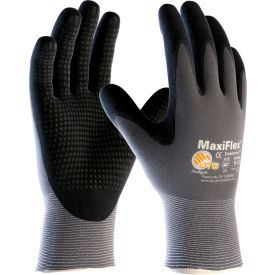 Pip Industries 34-844/XL PIP MaxiFlex® Endurance™ Nitrile Dotted Palm Micro-Foam Gloves, XL, Black, 12 Pairs image.