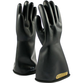 Pip Industries 150-00-14/9 PIP Electrical Rated Gloves, Black, 14", Unlined, Smooth Finish, Beaded, Class 00, Size 9 image.