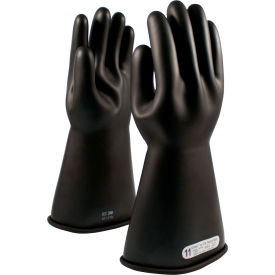 Pip Industries 150-1-14/11 PIP Electrical Rated Gloves, Black, 14", Unlined, Smooth Finish, Beaded, Class 1, Size 11 image.
