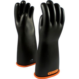 Pip Industries 155-4-16/10 PIP Electrical Rated Gloves, Two Tone, Black W/Orange Inner Color, Class 4, 16"L, Size 10 image.