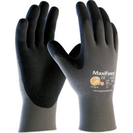 Pip Industries 34-900/M PIP MaxiFoam® Lite™ Foam Nitrile Coated Gloves, Gray, 12 Pairs, M image.
