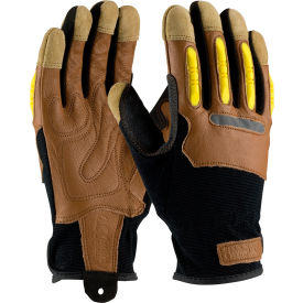 Pip Industries 120-4200/L PIP Maximum Safety® Journeyman, Professional Workmans Glove, Brown, L image.