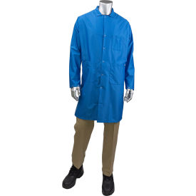 Staticon Long ESD Labcoat, XL, Royal Blue view 2