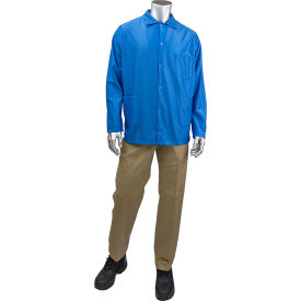 StatMaster Short ESD Labcoat, L, Royal Blue view 2