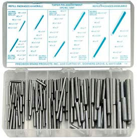 Precision Brand Products 12907 100 Piece Taper Pin Assortment - Made In USA image.