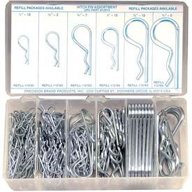 Precision Brand Products 12915 150 Piece Hitch Pin Clip Assortment - Made In USA image.