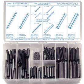 Precision Brand Products 12925 300 Piece Roll Pin Assortment - Made In USA image.