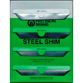Precision Brand Products 16690 4 Piece Steel Shim Stock Assortment 6" X 50" Rolls image.