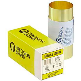 Precision Brand Products 17195***** 0.002" Brass Shim Stock 6" X 100" Roll image.