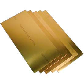 Precision Brand Products 17999 10 Piece Metric Brass Shim Stock Assortment 150mm x 300mm Sheets image.