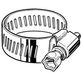 Precision Brand Products 47941 CS6H Collared Screw Worm Gear Hose Clamp, 3/8" - 7/8" Clamping Dia. 10-Pack image.