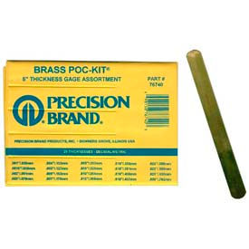 Precision Brand Products 76740 20 Piece Brass Thickness Gauge Poc-Kit® Assortment 1/2" x 5" Blades image.