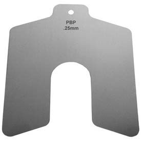 Precision Brand Products 81225 50mm x 50mm x 0.25mm Stainless Steel Metric Slotted Shim (Pack of 10) - Made In USA image.