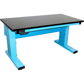 Pro-Line Millennium II Electric Adj. Height Lab Workbench Epoxy Resin Top 60" x 30" Light Blue 