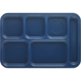 Cambro PS1014186 - School Tray 10" x 14" 6 Compartment Navy Blue