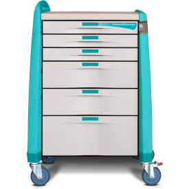 Capsa Healthcare Avalo Anesthesia Cart w/ Standard Height & Key Lock, Green